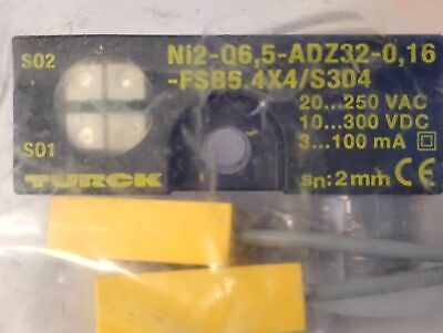 Turck NI2-Q6.5-ADZ32-0.16-FSB5.4X4/S304 4200203 Power Clamp Proximity Sensor