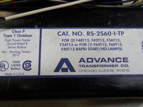 1 MIXED LOT OF 4 ADVANCE BALLASTS