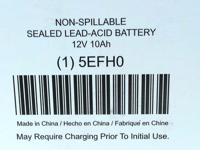 Unbranded 5EFH0 12 V DC 10 Ah Sealed Lead Acid Battery