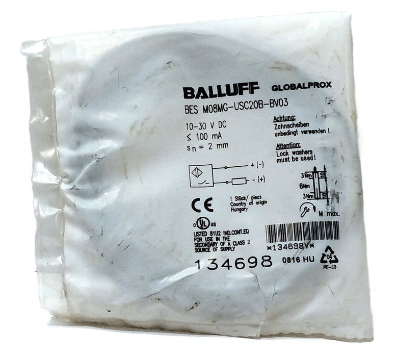 Balluff BES M08MG-USC20B-BV03 134698 10-30 V DC Inductive Proximity Sensor