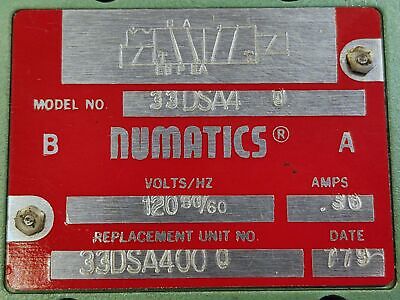 Numatics 33DSA4 O / 33DSA400O Solenoid Valve