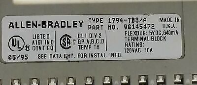 Allen-Bradley 1794-TB3 Flex I/O Terminal Block