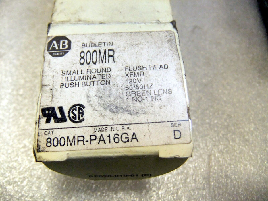 Allen-Bradley Small Round Illuminated Push Button 800MR-PA16GA