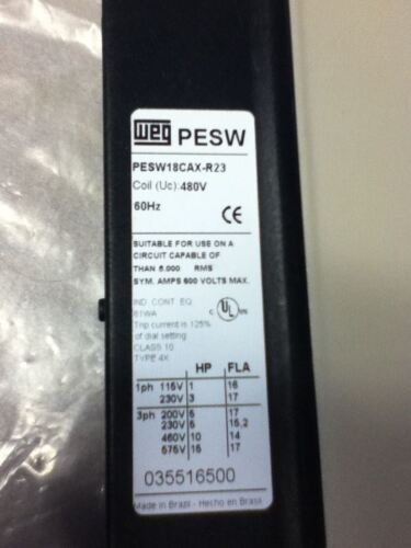 WEG PESW18CAX-R23 Motor Starter