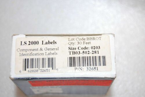 BRADY 32651 TB03-502-281 LABELS