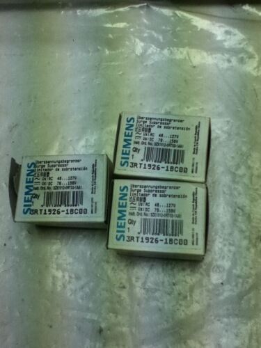 LOT OF 3 Siemens 3RT1926-1BC00 SURGE SUPPRESSORS