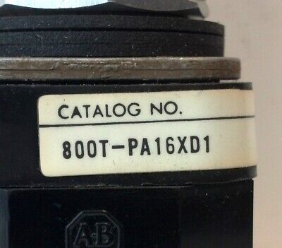 Allen-Bradley 800T-PA16XD1 120 VAC Oiltight Illuminated Pilot Control Pushbutton