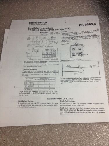 Microswitch PTY2151 Pushbutton
