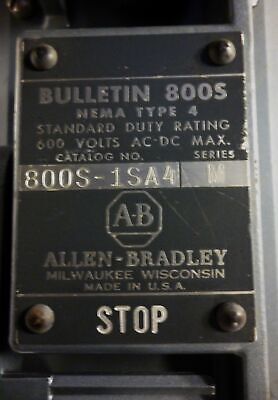 Allen-Bradley 800S-1SA4 Selector Switch