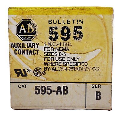 Allen-Bradley 595-AB Series B Auxiliary Contact for Motor