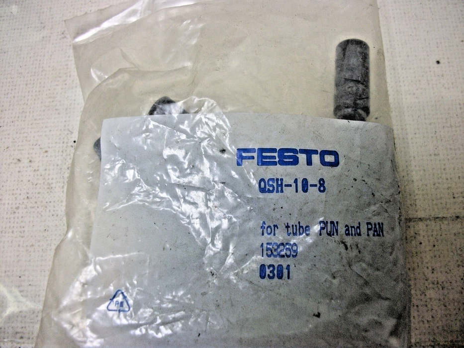 10 Festo Adapter Push In Sleeve QSH-10-8