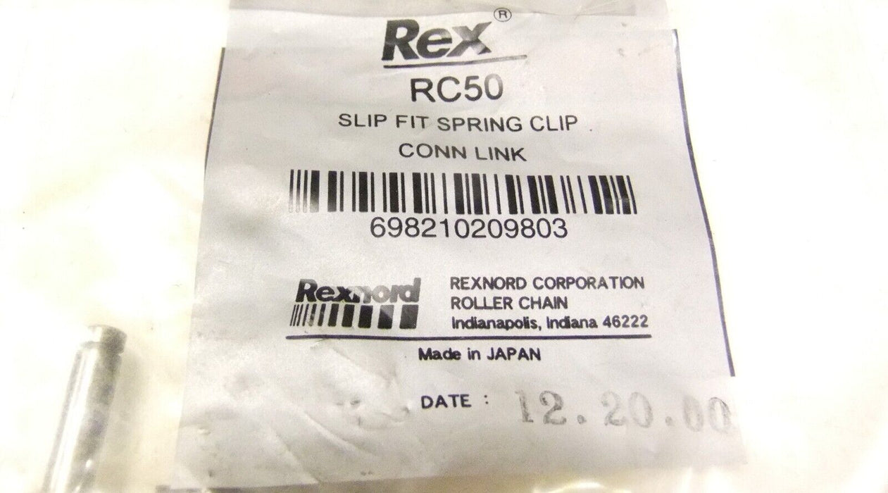 3 Rexnord RC50 Sure Fit Spring Clip Chain Link