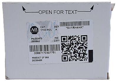 Allen-Bradley 1734-4IOL Ser A FW 2.011 PLC Combination Input/Output Module