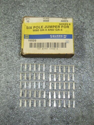 10 Square D 9080-GH73 SIX POLE JUMPERS