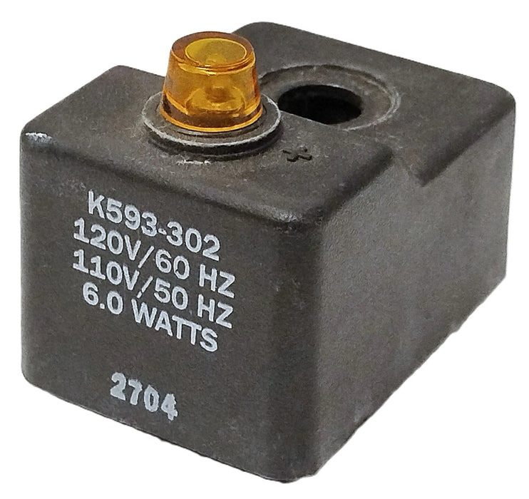 Parker K593-302 110/120 V AC 6.0 W Coil with Indicator Light for Solenoid Valve