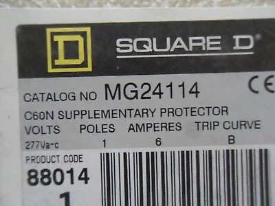 Square D MERLIN GERIN MG24114 6A 277VAC CIRCUIT BREAKER