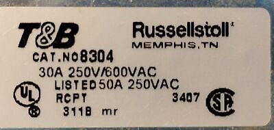 Thomas & Betts Russellstoll 8304 250 V DC / 600 V AC 30 A Ever-Lok Recepticle