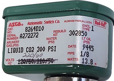 ASCO 8264D10 220VAC Solenoid Valve for Liquid CO‚ÇÇ
