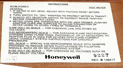 Honeywell W136A-1045 Vintage Multimeter