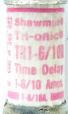 Gould Shawmut TR1-6/10 250 V AC 1.6 A Current-Limiting Time-Delay Fuse