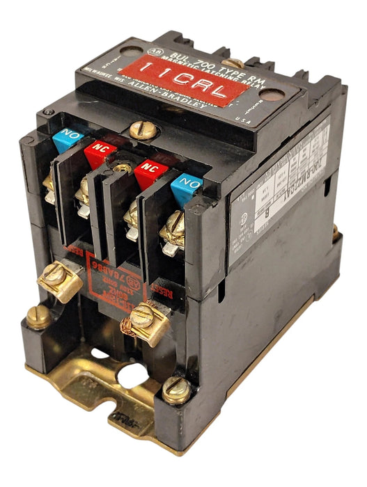 Allen-Bradley 700-RM220A1 Ser B Type RM 4 Pole Latching Relay w/ 115/120VAC Coil