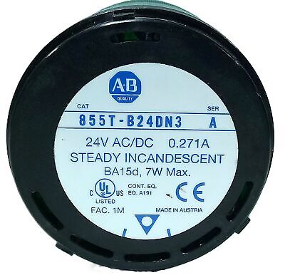 Allen-Bradley 855T-B24DN3 24 V AC/DC Green Steady Stacklight No Bulb
