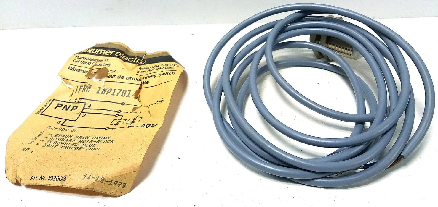 Baumer IFRM 18P1701/L 12-30 V DC Inductive Proximity Sensor