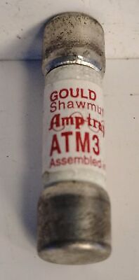 Ferraz Shawmut ATM3 600 VAC / 500 VDC 3 A Amp-Trap Fast-Acting Fuse - Lot of 10