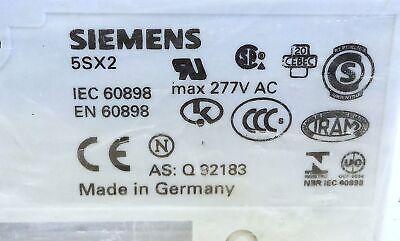 Siemens 5SX2-110-7 230/400 V AC 1 A C-Curve Circuit Breaker