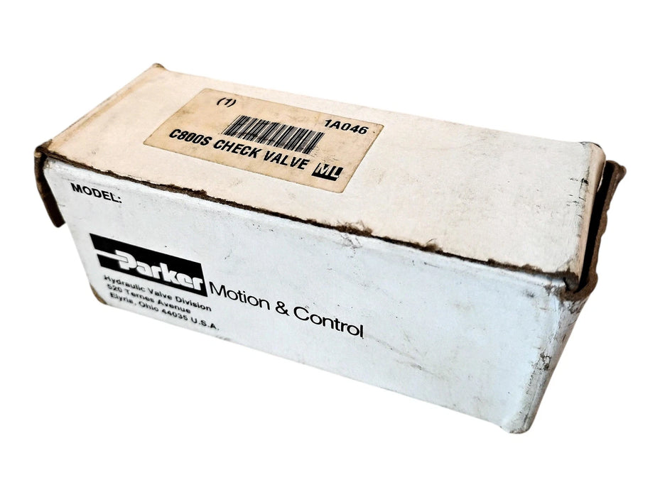 Parker C800S 1/2" NPT 5000 PSI 15 GPM 57 LPM Hydraulic Check Valve
