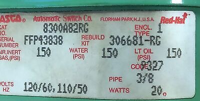 ASCO 8300AB2RG 110/120 V 50/60 Hz 20 w 150 psi 3/8 NPT Solenoid Valve