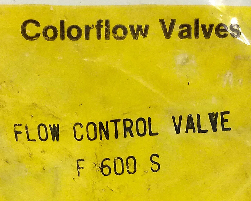 Parker F600S COLORFLOW 5000 psi 8 GPM 3/8 in NPT Hydraulic Flow Control Valve