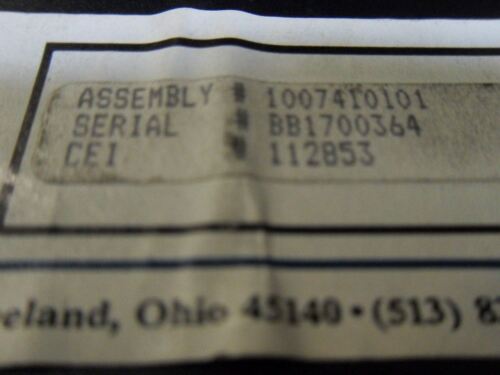 1 Cincinnati ELECTROSYSTEMS 100741010-1 INTERFACE
