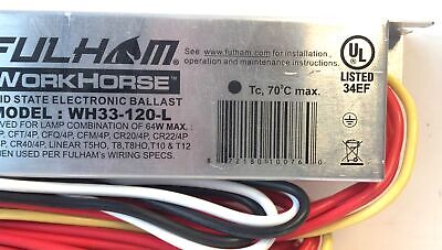 Fulham WorkHorse WH33-120-L 120 V AC Solid State Electronic Ballast