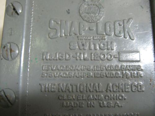1 ACME SNAP-LOCK 16D-HL-1200 LIMIT SWITCH