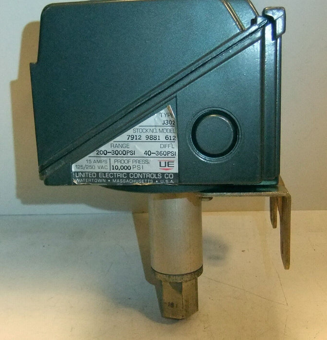 United Electric Pressure Switch J302 612 200-3000 PSI
