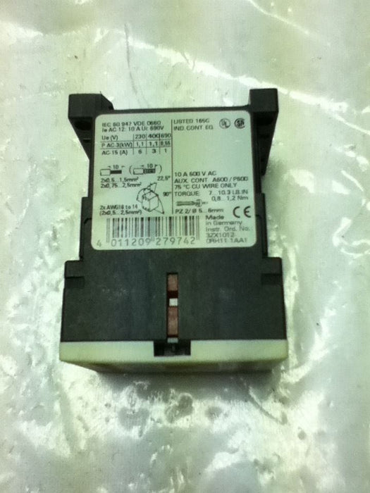 Siemens 3RH1140-1AB00 CONTROL RELAY