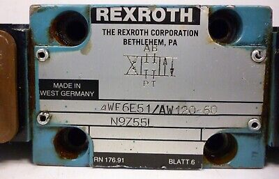 Rexroth 4WE6E51/AW120-60 N9Z55L Hydraulic Solenoid Valve