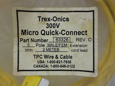 TPC 63326 Trex-Onics Micro Quick-Connect Cable