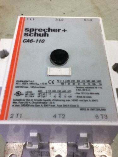 Sprecher + Schuh CA6-110 Contactor