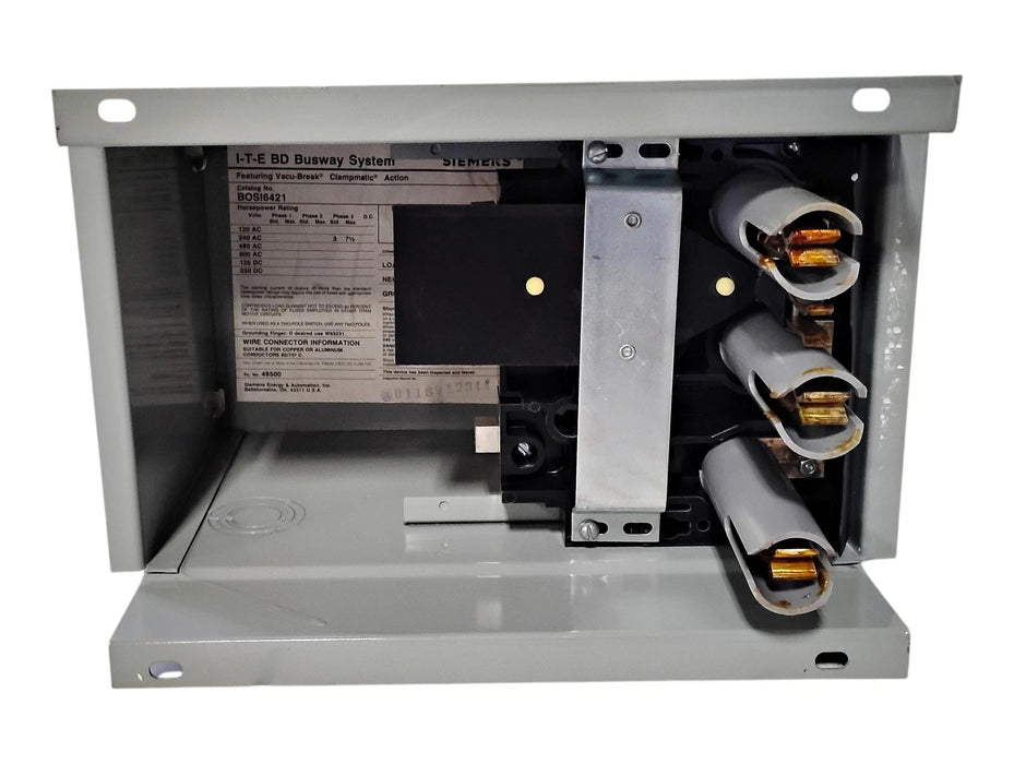 Siemens BOS16421 240 V 30 A 3 P Fusible BD Bus Plug