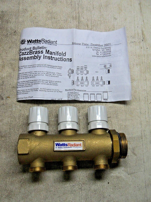 Watts Radiant PZ155003V Cast Brass Manifold