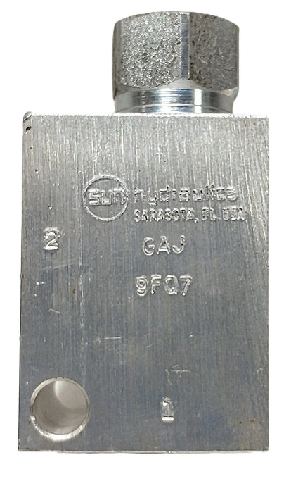 Sun Hydraulics FQCAXAN-GAJ 5.0 GPM 90 Degree Flow Fuse Valve