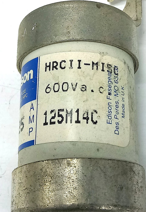 Edison 125M14C 600 V AC 250 V DC 125 A British Fuse