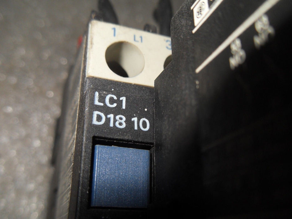 Telemecanique LC1 D18 10 Contactor W/ LA1-DN20 & LR2-D1321