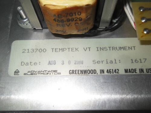 Temptek 213700 VT LS Temperature Controller Panel