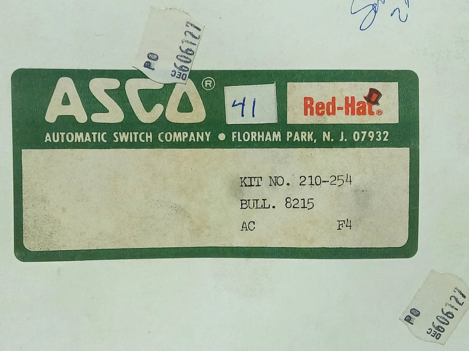 ASCO 210-254 Bulletin 8215 Valve Repair Kit