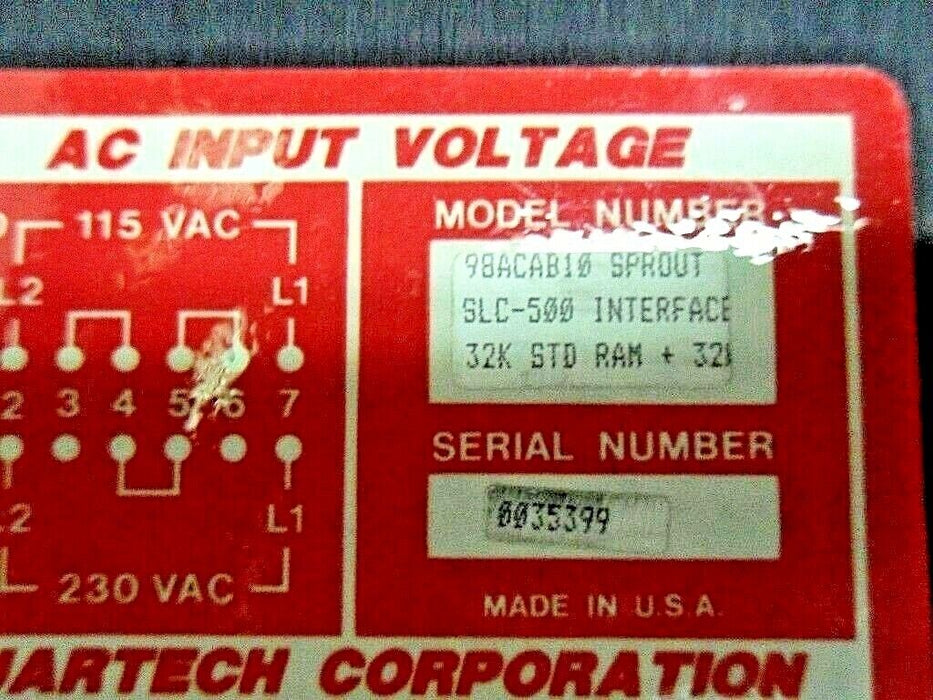 Quartech 98Acab10 9800-Acac-10 Interface
