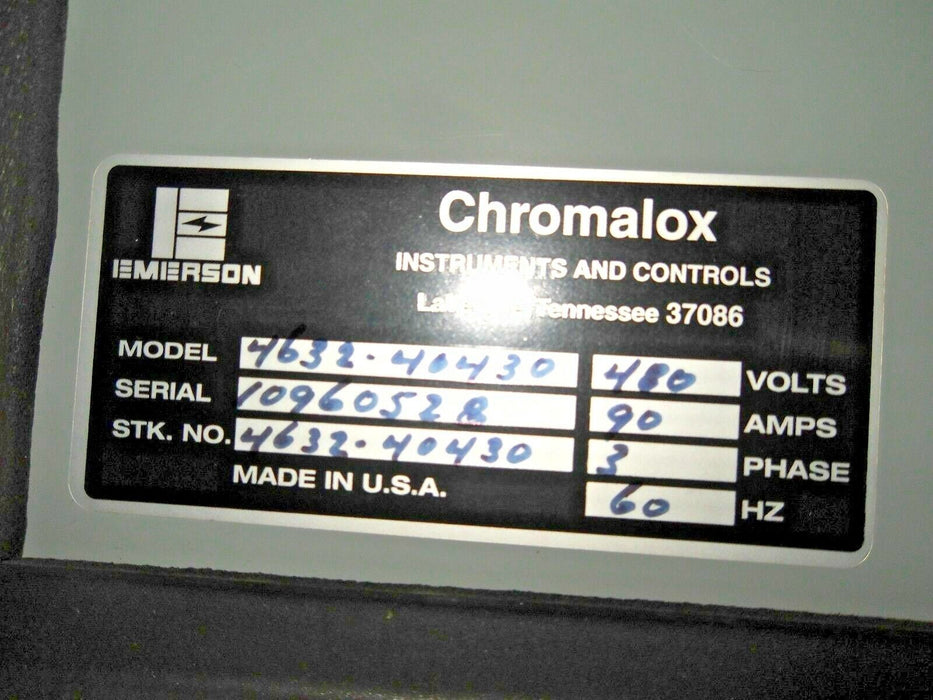 Chromalox 4632-40430 Temperature Control Panel