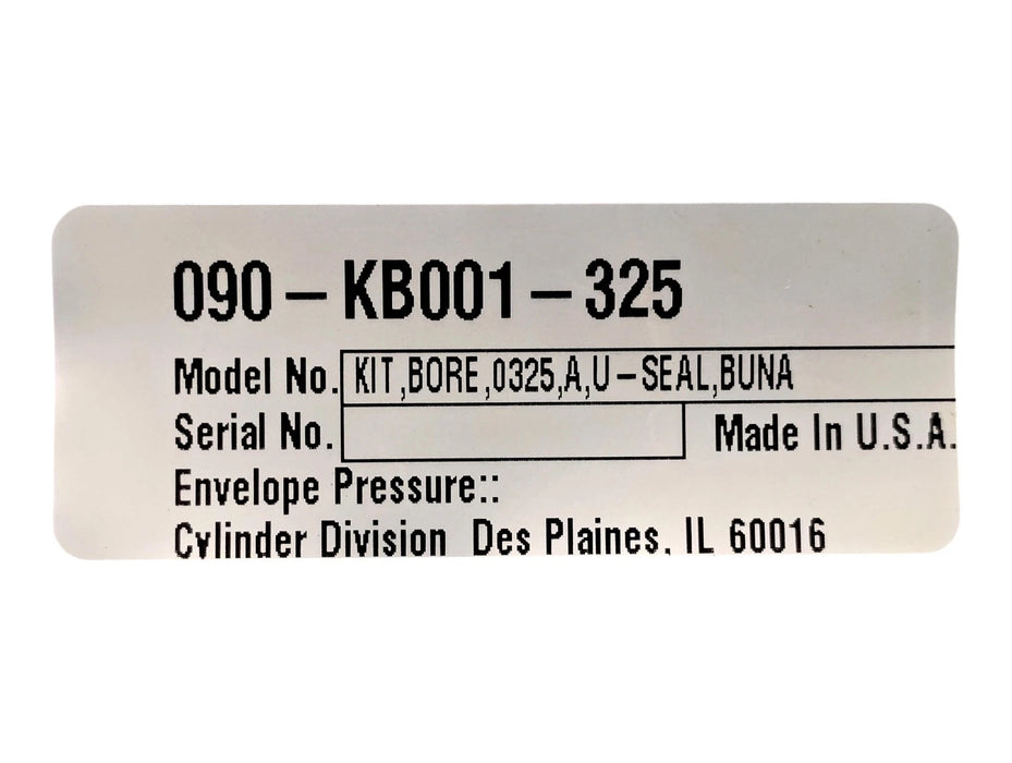 Miller Fluid Power 090-KB001-325 Piston Seal Kit for 3-1/4 in Bore Cylinder